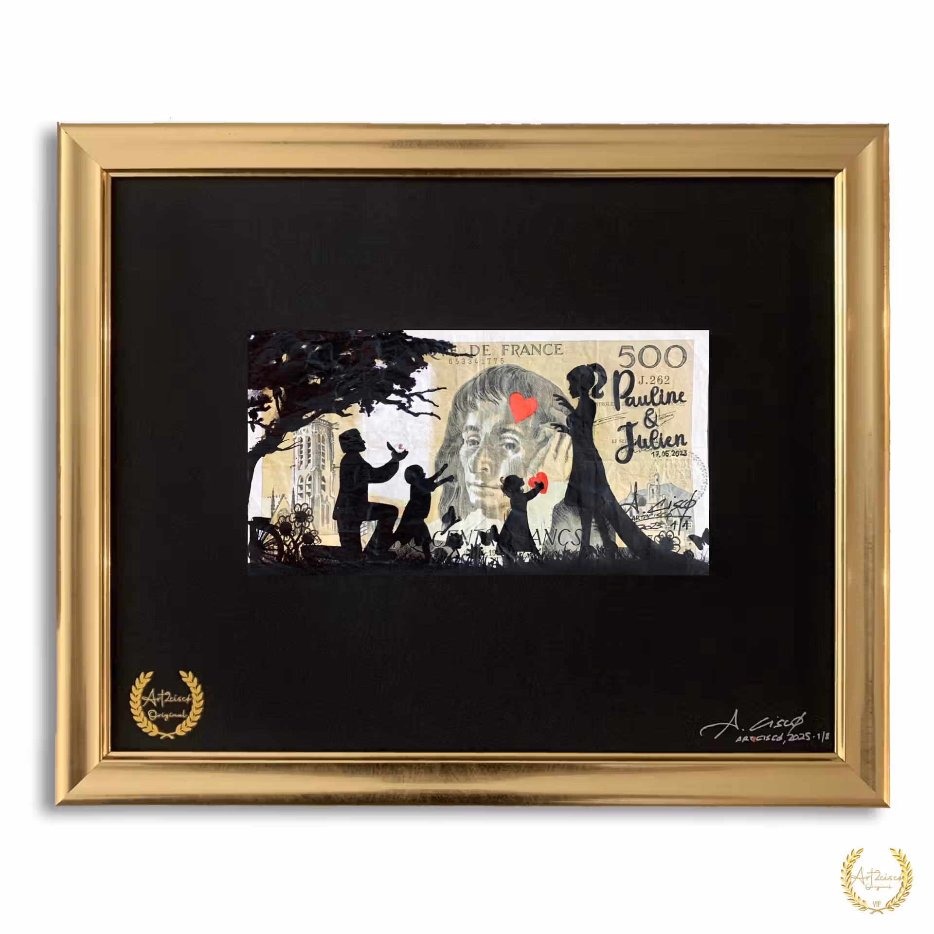 ☆ CADEAU UNIQUE☆ CADRE DORÉ