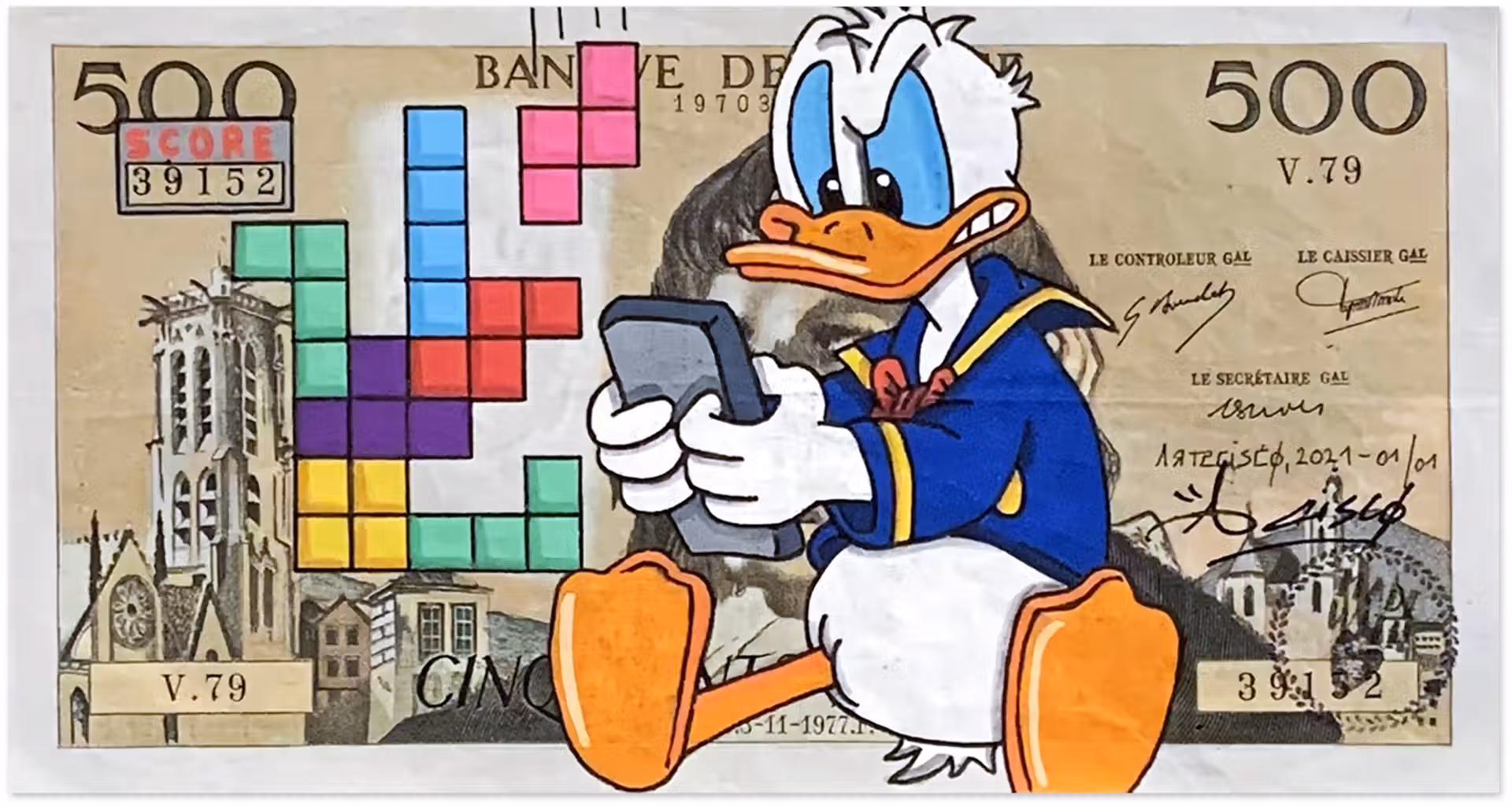 donald billet de 500 francs