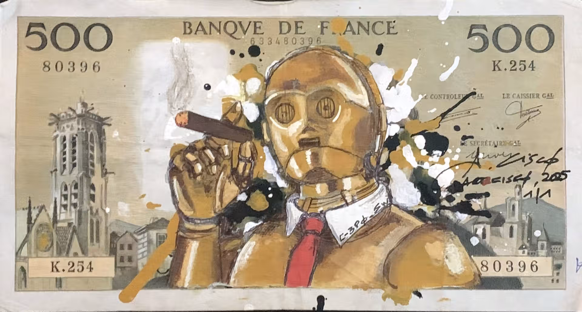 billet de 500 francs star wars